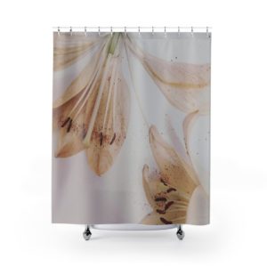 Shower Curtains White Lyllies Floral Bathroom White Lyllies Decor Shower Curtains Flowers Curtains Best Gift