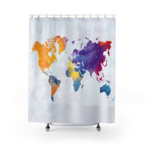 Shower Curtains World Map