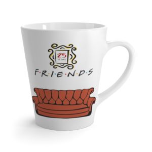 Friends Serial Latte Mug Full Printed Pink Cup Unusual Print; Hat Favorite Coffee Cup Famous Movie Ceramic Mug 12 oz