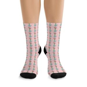 Full Printed Socks Flowers