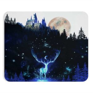 Patronus Deer Mouse Pad Harry Potter Art Design Non-Slip Rubber Surface Perfect Mouse Control Office Gift