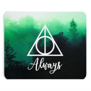 Harry Potter Mouse Pad Deathly Hallows Mousepad Smooth Rubber Surface Always Design Fan Art