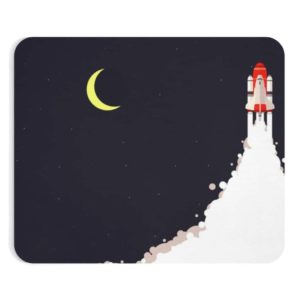Rocket Launch Mouse Pad Office Gift Mouse Mat Space Mouse Pad Lunar Print Mousepad Mousemat Birthday Gift Desk Accessories
