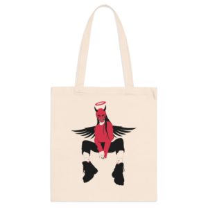 ECO Handbag Horror Abstract – Travel Tote Bag – Cotton Shopper Hand bag Unusual Style