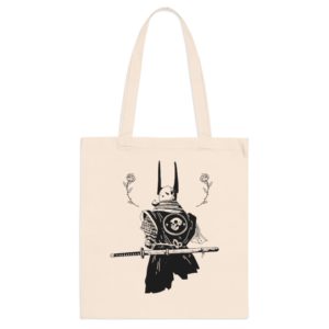 ECO Handbag Samurai – Travel Tote Bag – Cotton Shopper Hand bag Japanese Style