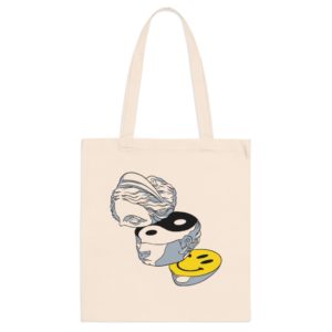 ECO Handbag Unusual Abstract – Travel Tote Bag – Cotton Shopper Hand bag Hippie Style