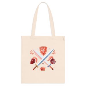 ECO Handbag Knight- Travel Tote Bag – Cotton Shopper Hand bag Thrones Style