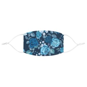 Blue Roses Face Mask Art Design Everyday Use Casual Fabric Face Mask Funny Gift