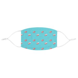 Blue Ice cream Face Mask Art Design Everyday Use Casual Fabric Face Mask Funny Gift