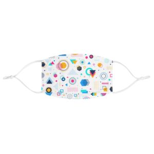 Colorful Geometric Face Mask Art Design Everyday Use Casual Fabric Face Mask Funny Gift