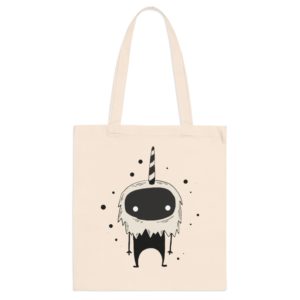 ECO Handbag Unusual Cartoon- Travel Tote Bag – Cotton Shopper Hand bag Scary Style