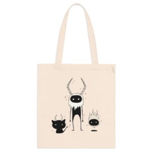 ECO Handbag Horror Cartoon- Travel Tote Bag – Cotton Shopper Hand bag Scary Style