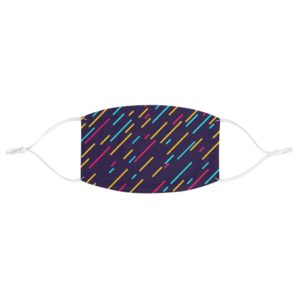 Colorful Lights Face Mask Art Design Everyday Use Casual Fabric Face Mask Funny Gift