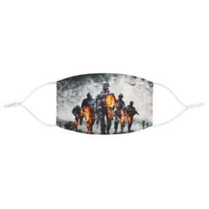 Gamer War Face Mask Art Design Everyday Use Casual Fabric Face Mask Funny Gift