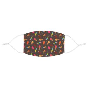 Brown Ice cream Mask Art Design Everyday Use Casual Fabric Face Mask Funny Gift