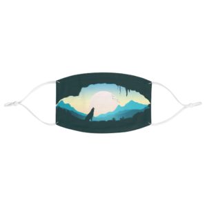Wild Wolf Face Mask Art Design Everyday Use Casual Fabric Face Mask Funny Gift