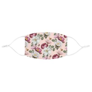 Pink Floral Face Mask Art Design Everyday Use Casual Fabric Face Mask Funny Gift
