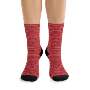 New Year Pattern Socks Full Printed Socks Funny Print Unisex Print Men Socks Women Socks Food Sublimation Socks Best Gift Merry Christmas Garland Snow Stars New Year Mood