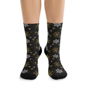 Christmas Snow Socks Full Printed Socks Funny Print Unisex Print Men Socks Women Socks Food Sublimation Socks Best Gift Christmas Stars Snow