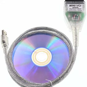 Jugger Mini Vci J2534 Cable for Toyota able Connector Scanner Adapter for Toyota TIS Techstream, 16pin Programming Diagnostic Cable TIS Techstream OBD2 USB Cable for Win XP/ WIN7 32bits