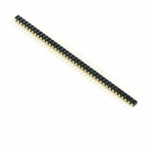 10pcs 2.54mm Male Breakable Square Pin Header Strip 40Pin 1x40P Single Row Straight Gold Plated Male Pin Header Strip Connector Black