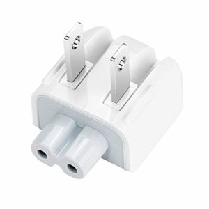 AC Power Adapter Plug Travel Charger Wall Plug Converter US Standatrd Duck Head for MacBook iPhone iPad iPod (Pack of 2pcs)