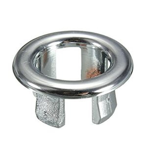 Bathroom Sink Basin Chrome Trim Overflow Hole Round Cover Silver