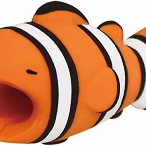 Funny Cord Bite Cable Protector Phone Laptop Tablet Accessory Animals (Clown Fish)