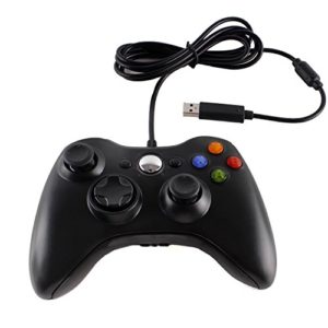 USB Wired Controller for PC Windows Linux Desktop Laptop Gamepad Black Joystick Windows 7/8/10 PC Controller Dual Vibration