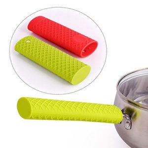 Silicone Cookware Handle - 1 Piece Cookware Parts Unique Kitchen Silicone Pot Pan Handle Saucepan Holder Sleeve Slip Cover Grip - RANDOM COLOR