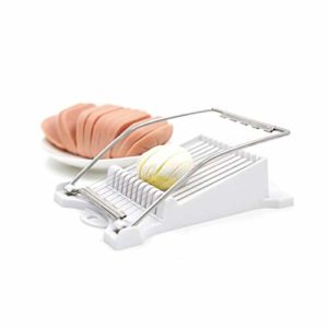 FENGCHEN Egg Slicer Luncheon Meat Slicer Fruit Slicer Stainless Steel Soft Food Cheese Sushi Cutter Meat,Cutting Machine With 10 Singing Cutting Wires in Stainless Steel