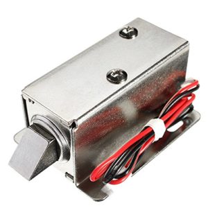 DC 12V 1.1A 11.4mm Electromagnetic Solenoid Lock Assembly for Electric Lock Cabinet Door Lock Fit for Wooden Drawer Cabinet, Cupboard, Pantry