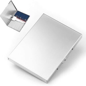 Extra Slim Stainless Steel Cigarette Case Holds 9 Cigarette (Regular Size 84mm and King Size)
